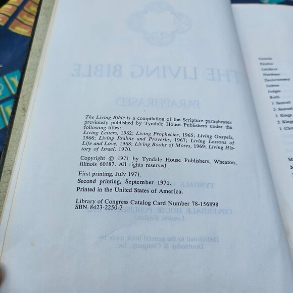 The Living Bible Paraphrased Hardcover 1971 2nd Edition Tyndale House Publishers - Picture 3 of 13